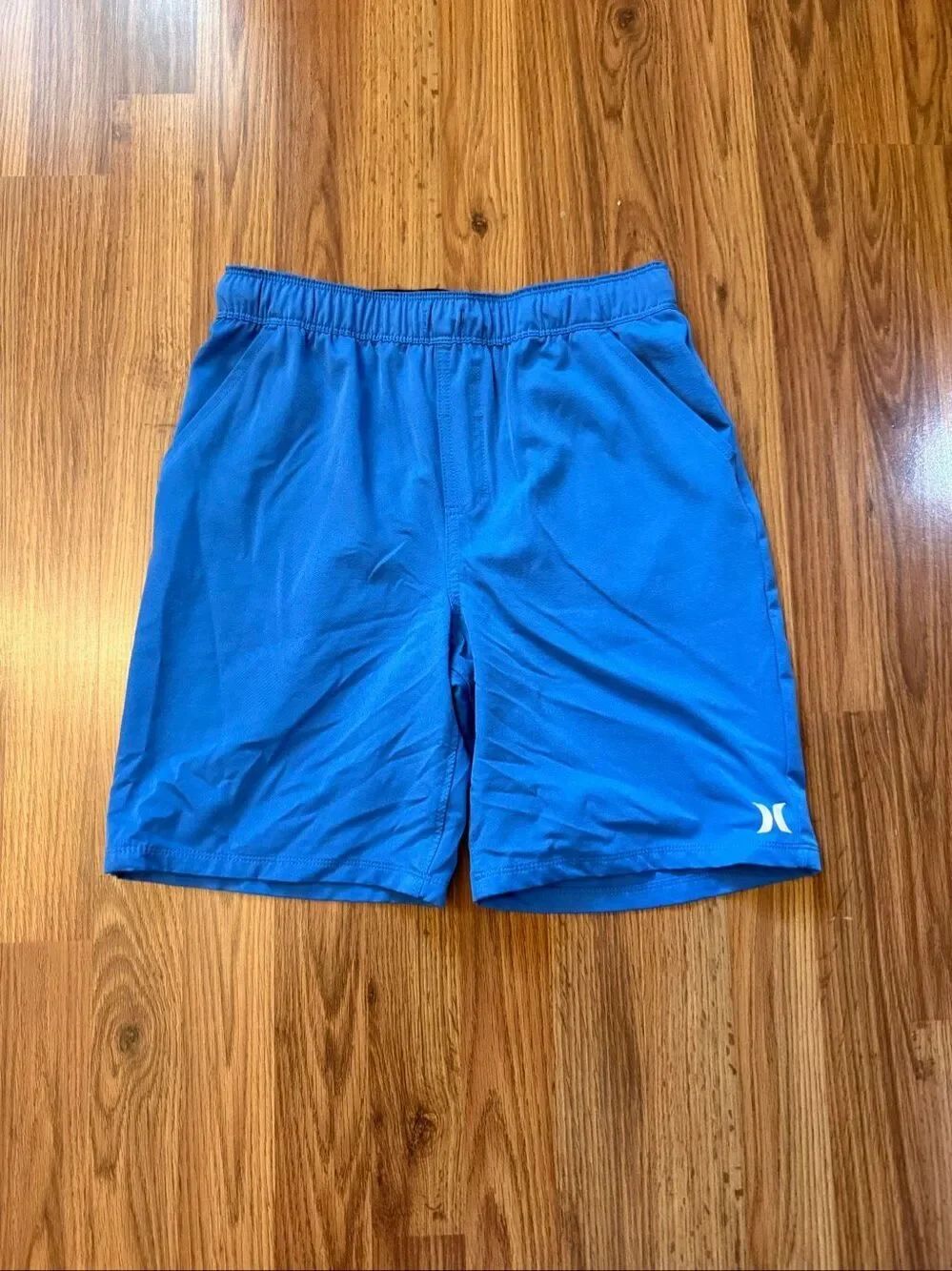 Hurley Youth Elastic Waist Hybrid 2-Way Stretch Pull-On Shorts Blue Size 2XL